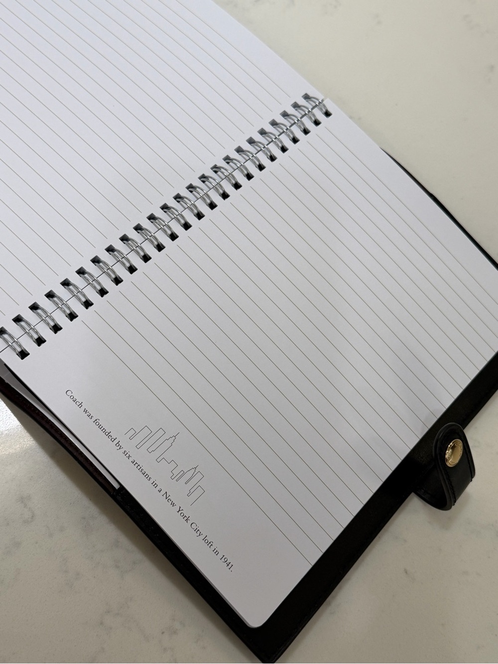 Coach Brown Leather Notebook with Embossed Logo - Picture 11 of 15